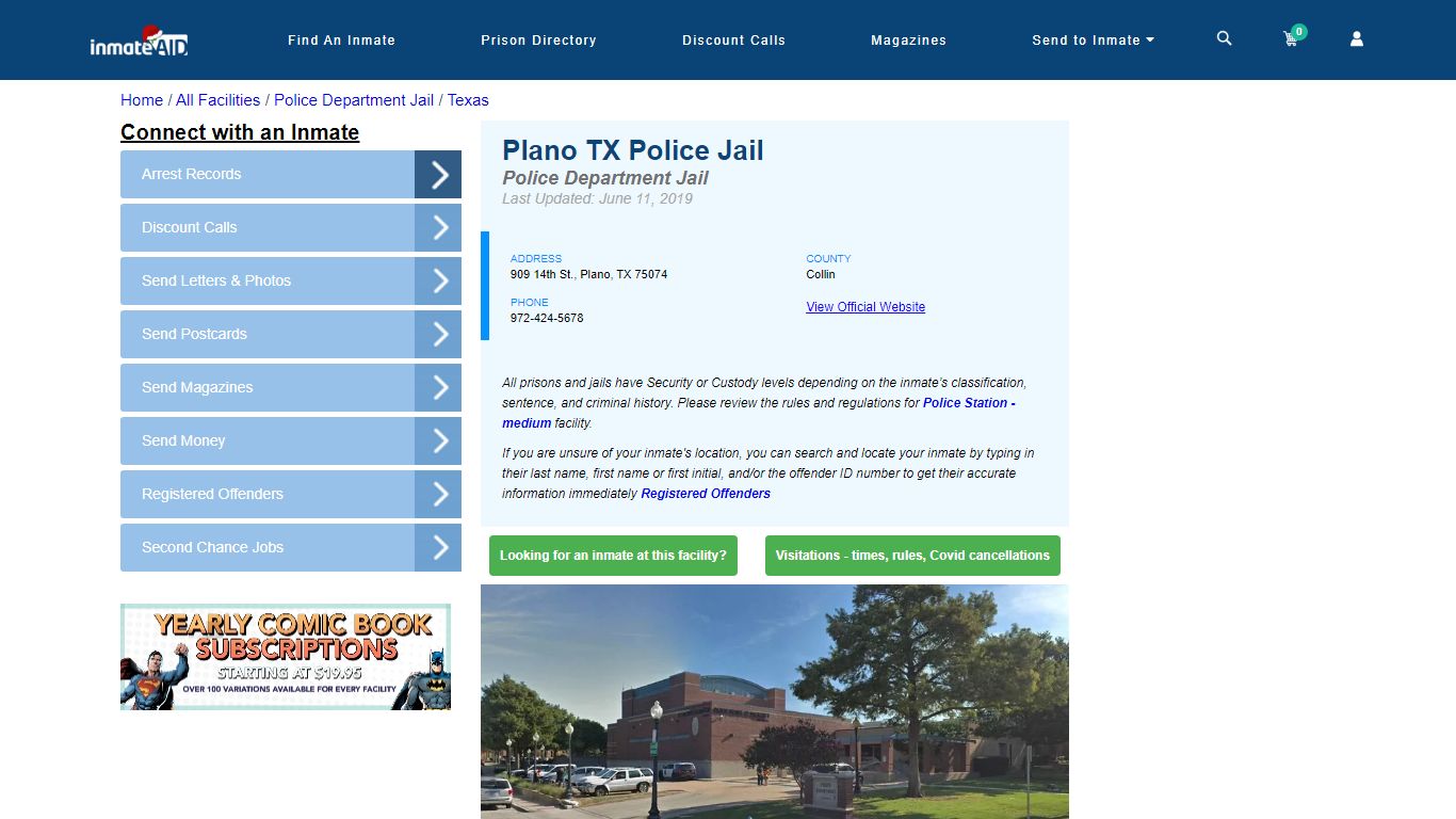 Plano TX Police Jail & Inmate Search - Plano, TX